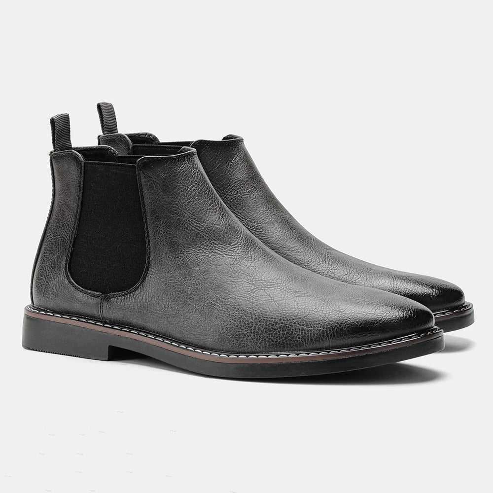Men's Waterproof Chelsea Boots - Stylish & Comfortable with Elastic Side Panels