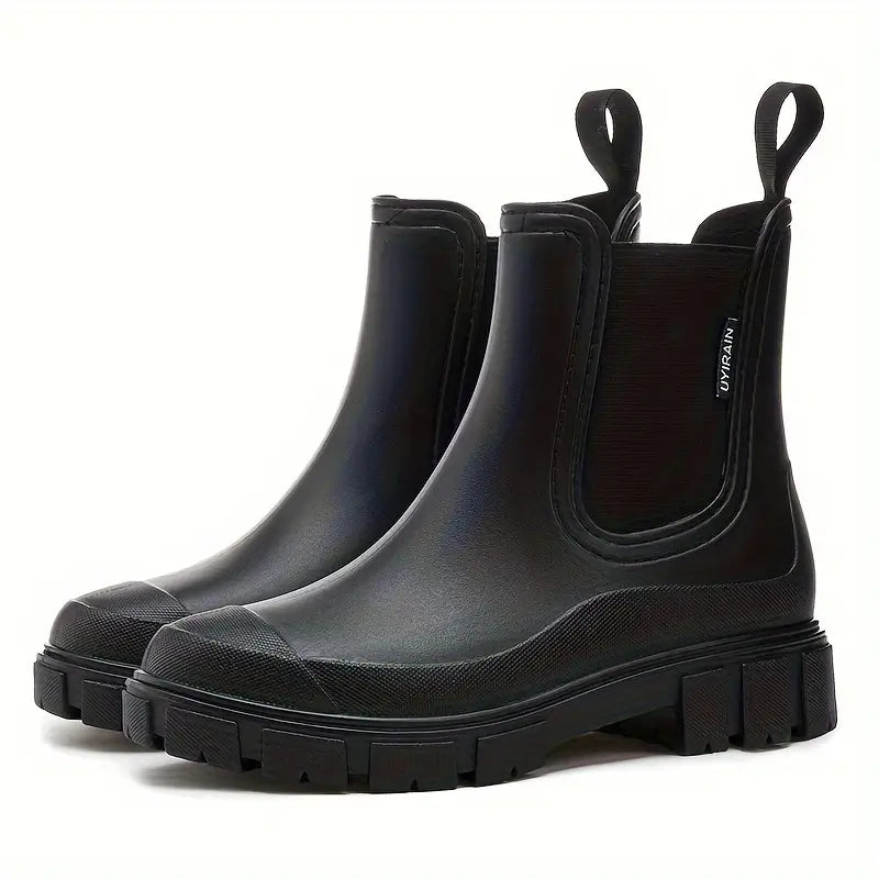 Women's Waterproof Rain Boots - Slip-Resistant Lug Sole for Ultimate Traction & Comfort