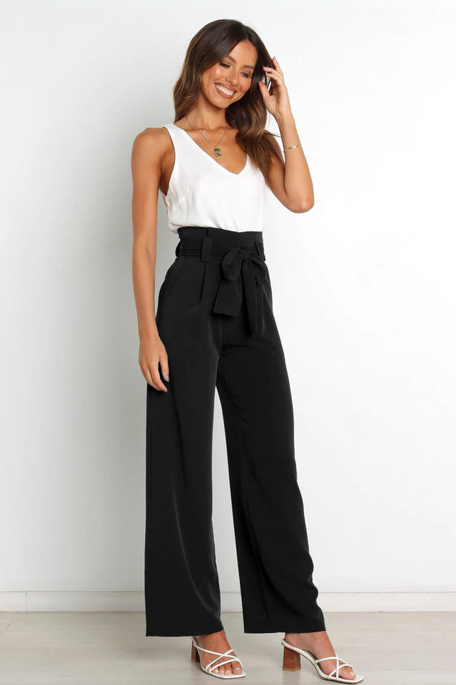 High Waist Straight Leg Pants
