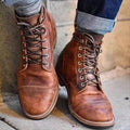 Men's Classic Ankle Lace-Up Work Boots - Durable Sole for Ultimate Comfort & Support