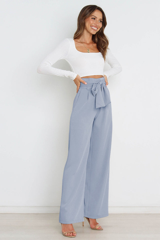 High Waist Straight Leg Pants