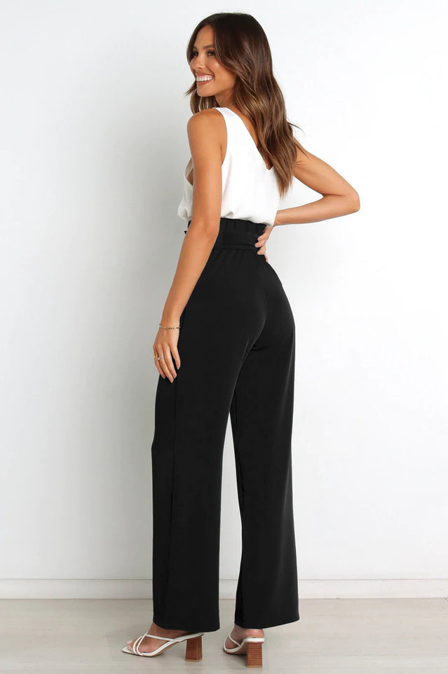 High Waist Straight Leg Pants