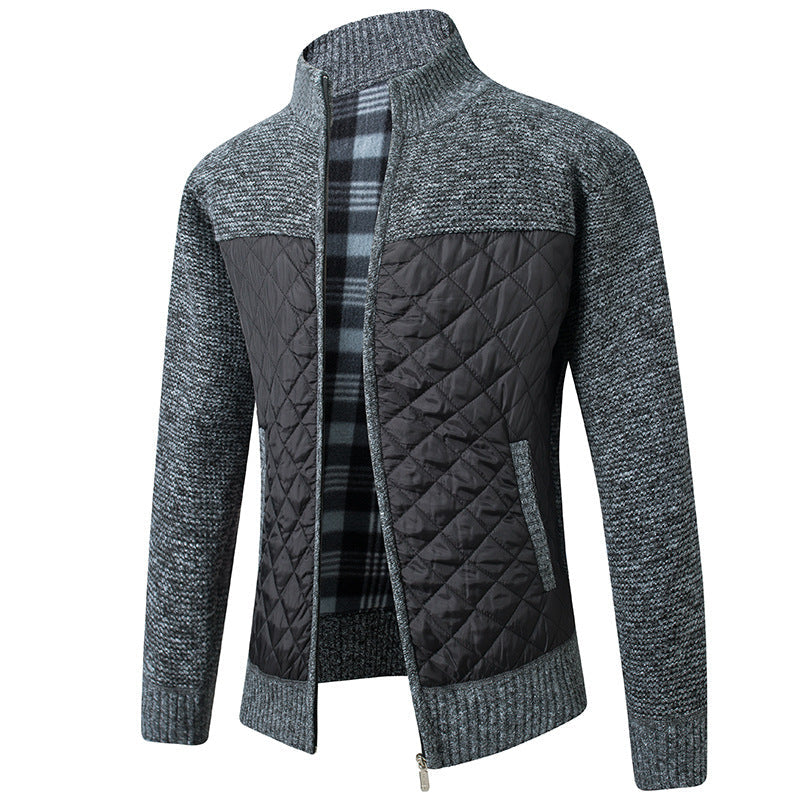 Men’s Quilted Knit Zip Jacket