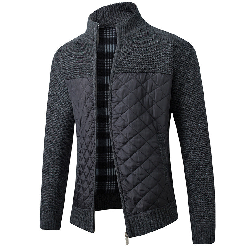 Men’s Quilted Knit Zip Jacket