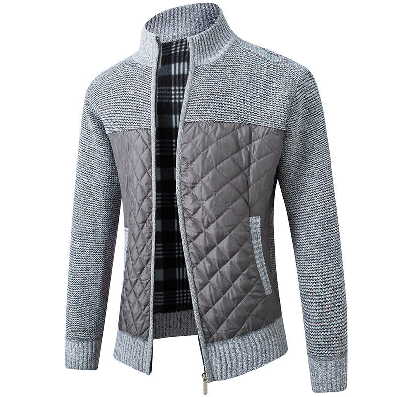 Men’s Quilted Knit Zip Jacket