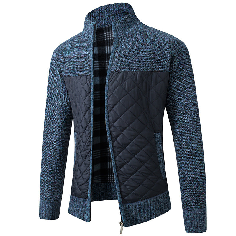 Men’s Quilted Knit Zip Jacket