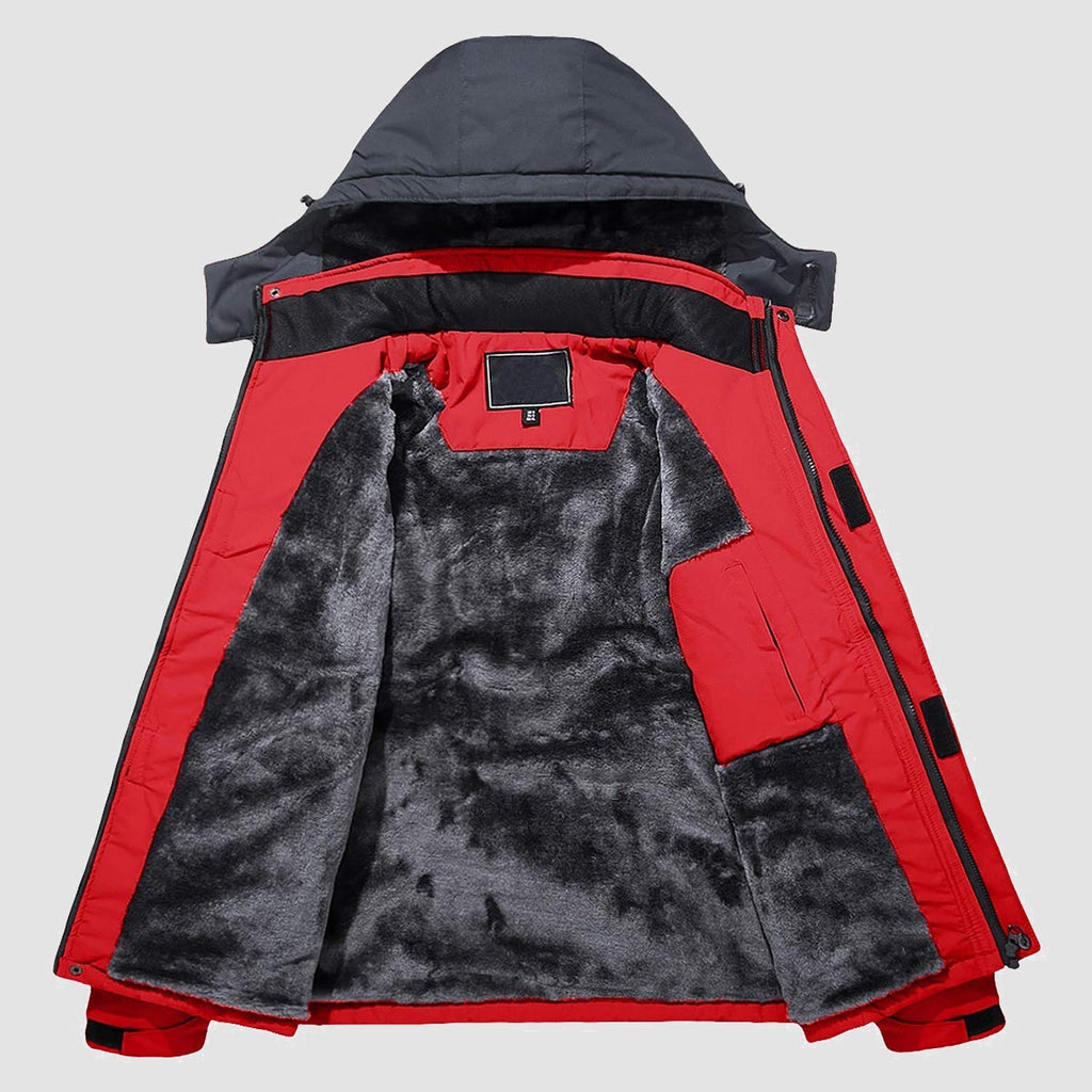 Men's Water-Repellent Winter Ski Jacket with Fleece Lining - Insulated, Breathable, and Stylish Outerwear for Cold Weather Adventures
