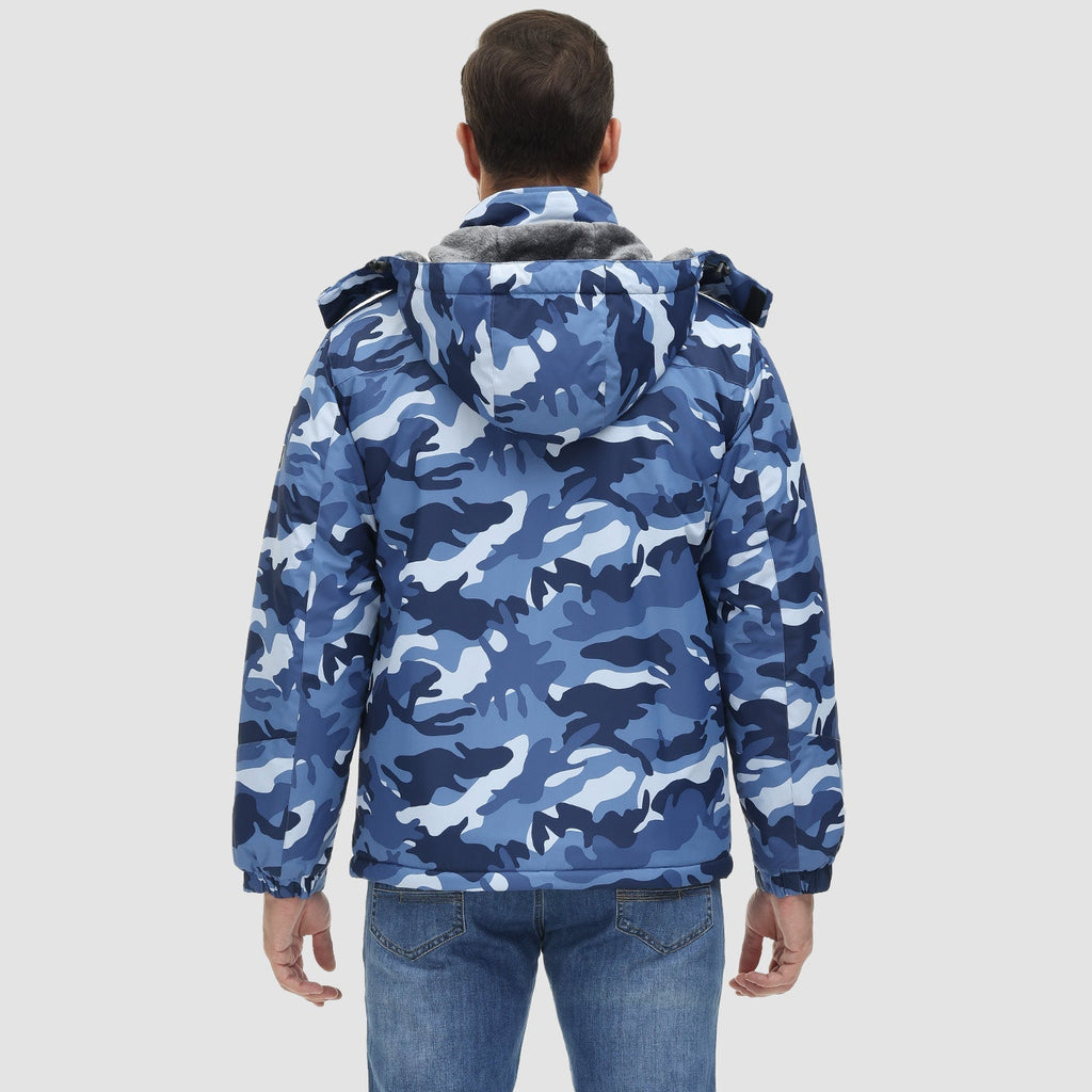 Men's Water-Repellent Winter Ski Jacket with Fleece Lining - Insulated, Breathable, and Stylish Outerwear for Cold Weather Adventures