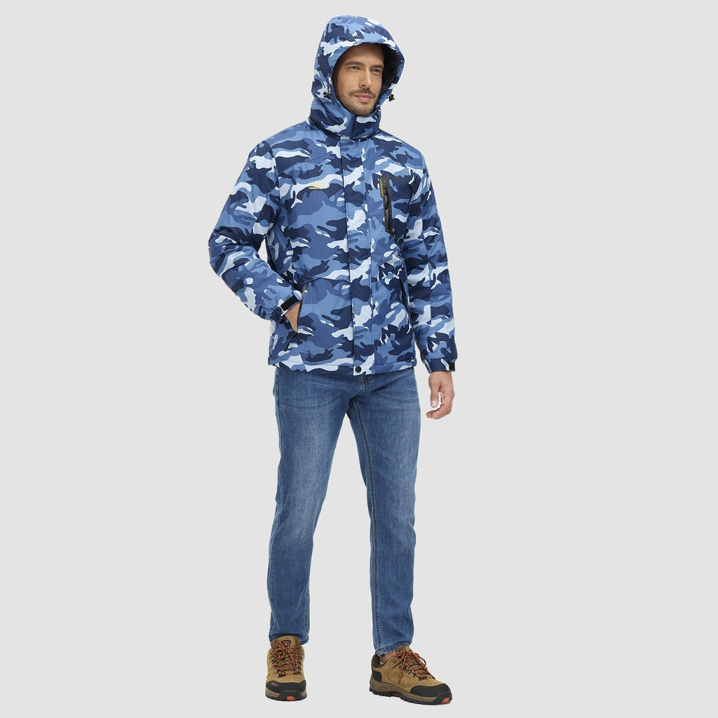 Men's Water-Repellent Winter Ski Jacket with Fleece Lining - Insulated, Breathable, and Stylish Outerwear for Cold Weather Adventures