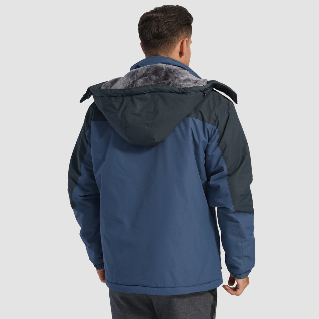 Men's Water-Repellent Winter Ski Jacket with Fleece Lining - Insulated, Breathable, and Stylish Outerwear for Cold Weather Adventures