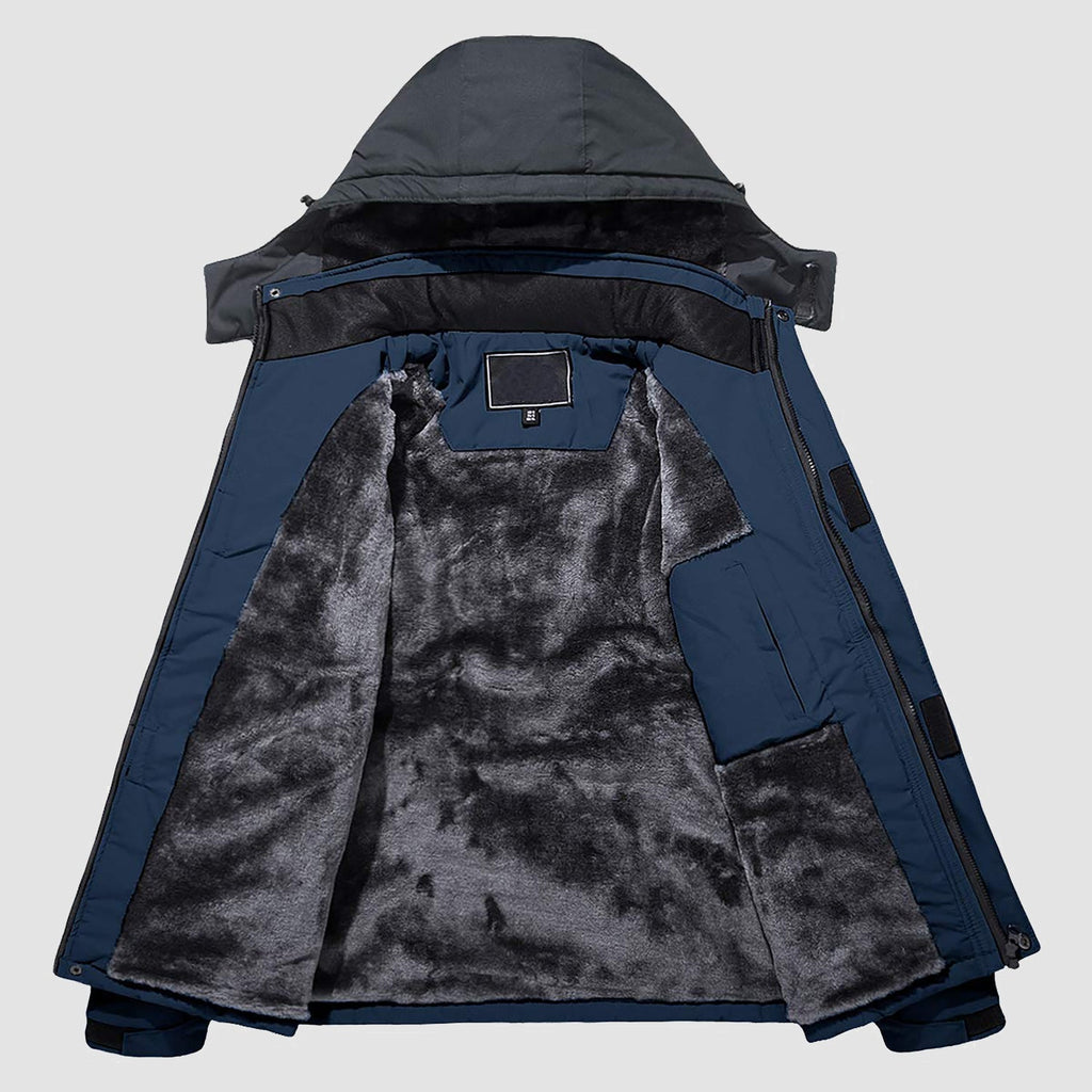 Men's Water-Repellent Winter Ski Jacket with Fleece Lining - Insulated, Breathable, and Stylish Outerwear for Cold Weather Adventures