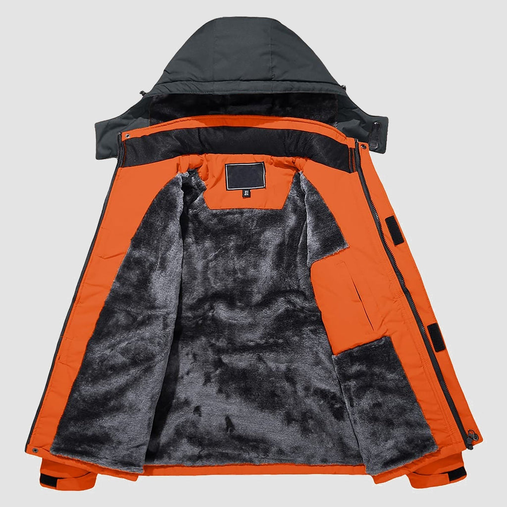 Men's Water-Repellent Winter Ski Jacket with Fleece Lining - Insulated, Breathable, and Stylish Outerwear for Cold Weather Adventures