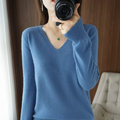 Cashmere V Neck Knit Sweater