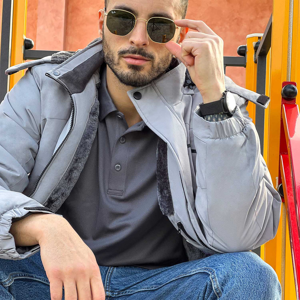 Men's Water-Repellent Winter Ski Jacket with Fleece Lining - Insulated, Breathable, and Stylish Outerwear for Cold Weather Adventures