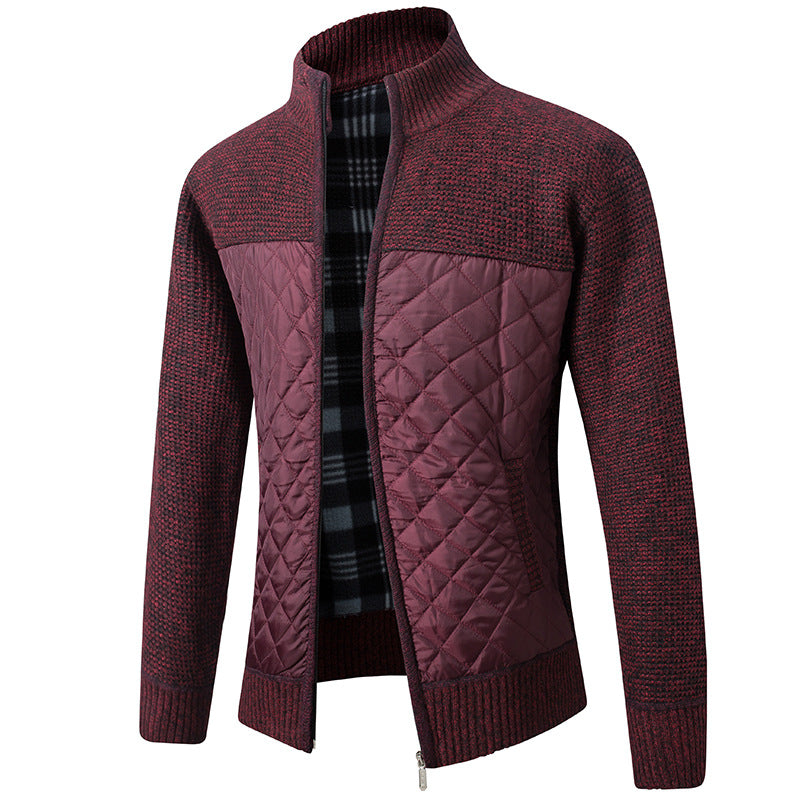 Men’s Quilted Knit Zip Jacket