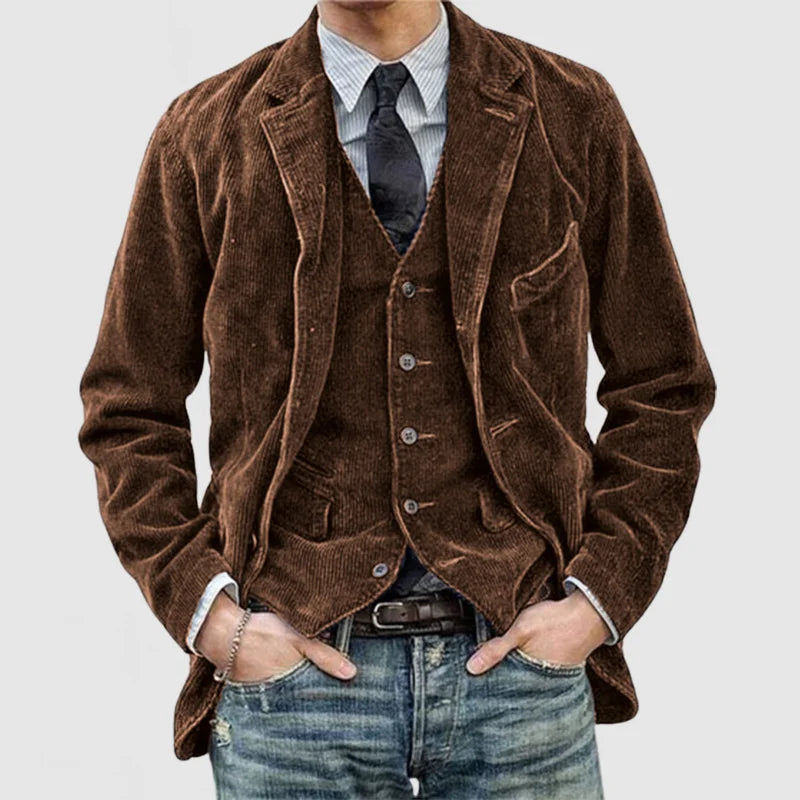 Lancaster Corduroy Blazer with Matching Waistcoat