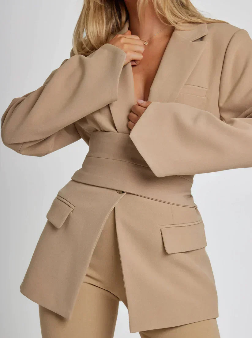 Anneroos Women's Stylish Blazer - Tailored Fit, Versatile Design for Office & Casual Wear
