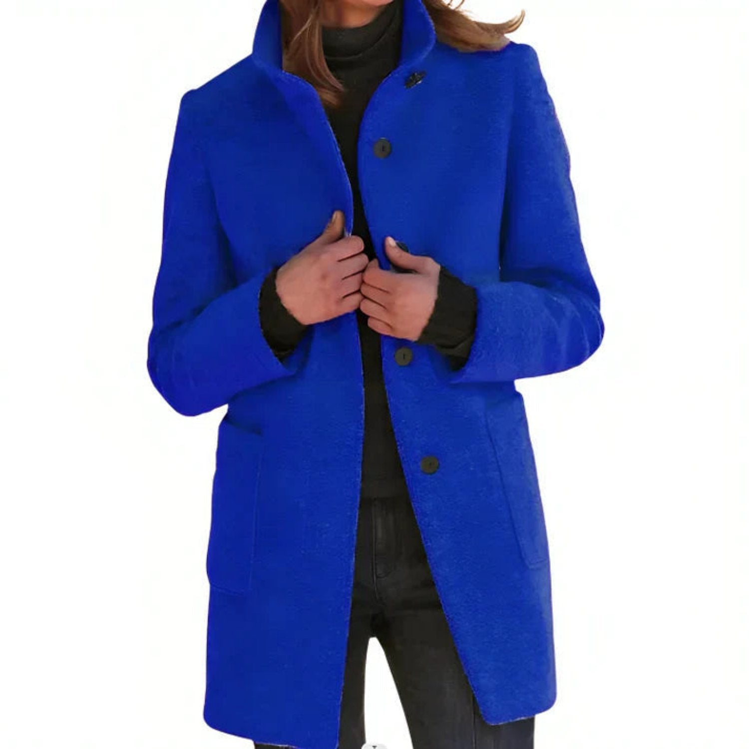 Elegant Women's Wool Coat - Tailored Fit, Single Breasted, Timeless Chic Outerwear