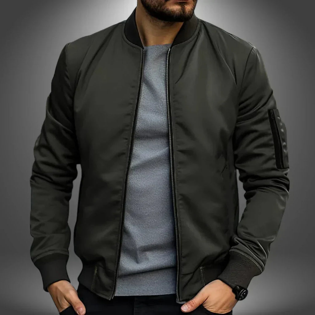 Men's Lightweight Casual Bomber Jacket - Stylish Windbreaker for Everyday Wear