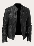 Men's Classic Leather Jacket - Stylish & Durable Outerwear for All Seasons