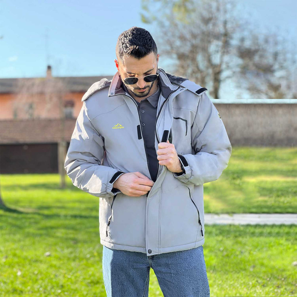 Men's Water-Repellent Winter Ski Jacket with Fleece Lining - Insulated, Breathable, and Stylish Outerwear for Cold Weather Adventures