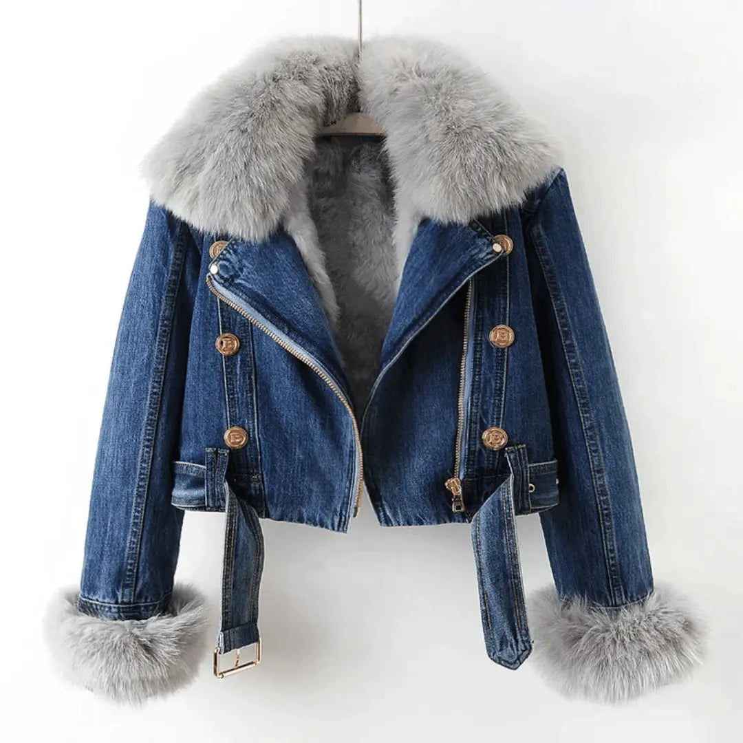 Fur Lined Denim Jacket