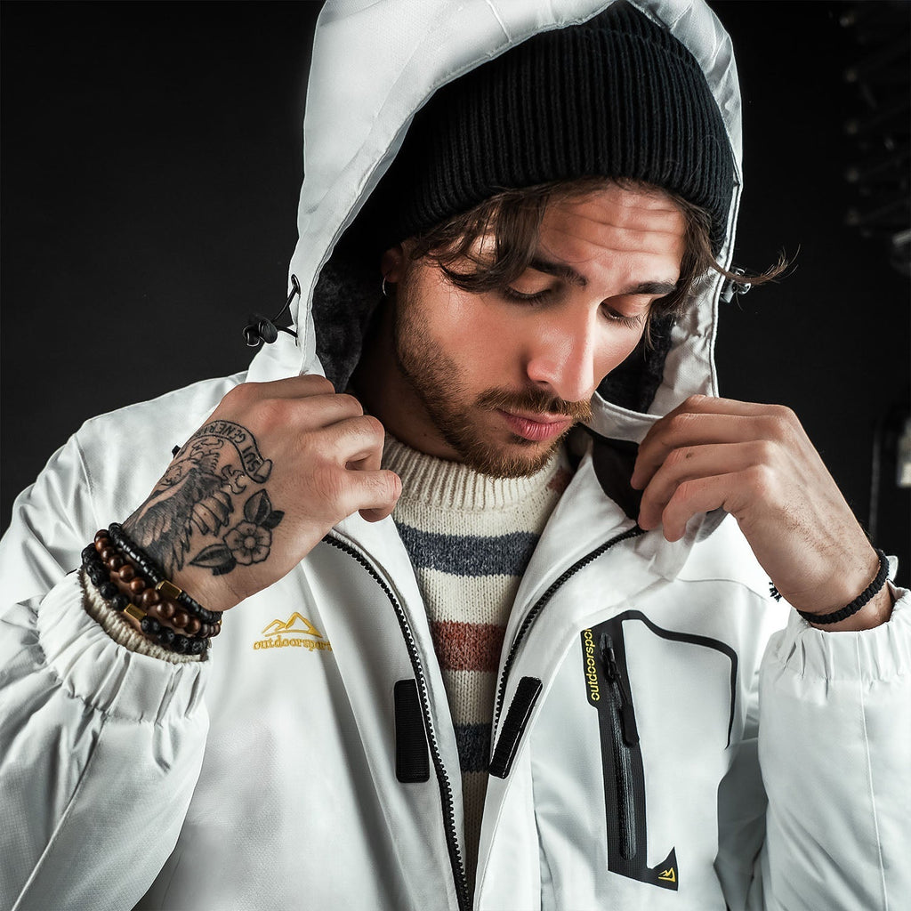 Men's Water-Repellent Winter Ski Jacket with Fleece Lining - Insulated, Breathable, and Stylish Outerwear for Cold Weather Adventures