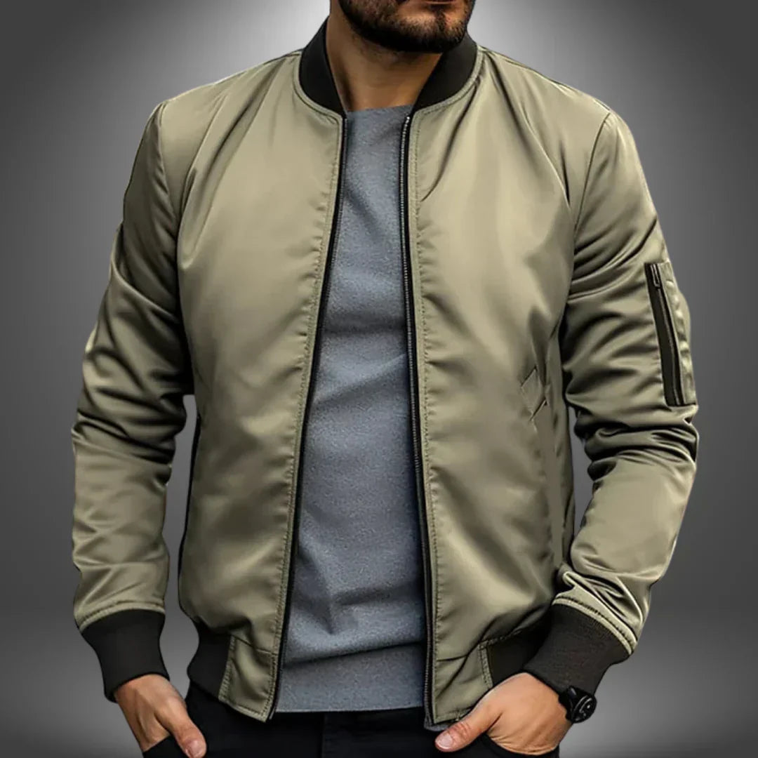 Men's Lightweight Casual Bomber Jacket - Stylish Windbreaker for Everyday Wear