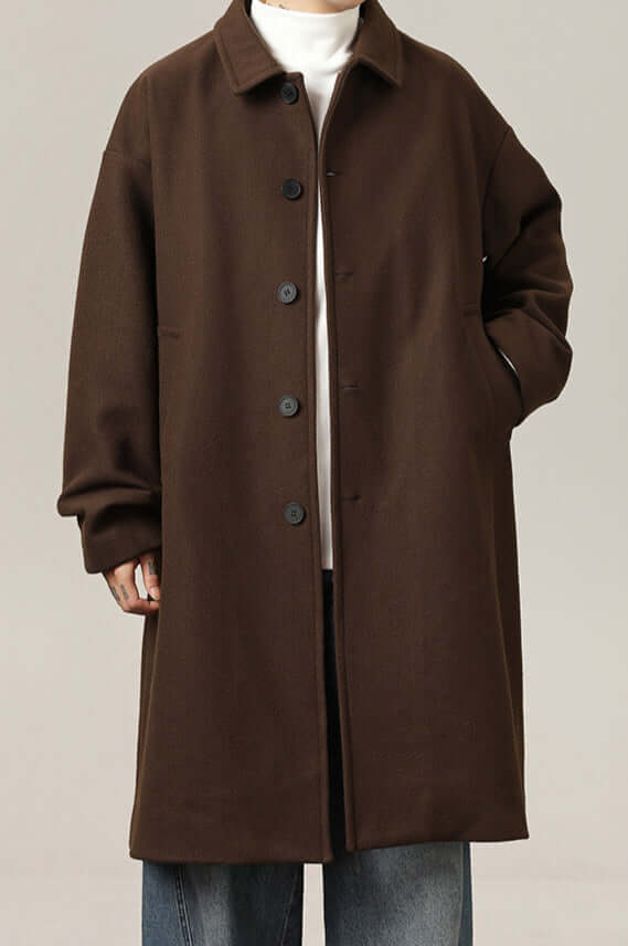 Men's Classic Oversized Wool Coat - Stylish Warmth for Every Occasion