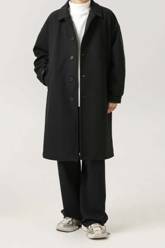 Men's Classic Oversized Wool Coat - Stylish Warmth for Every Occasion