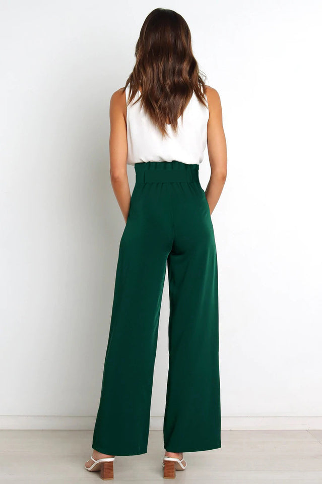 High Waist Straight Leg Pants