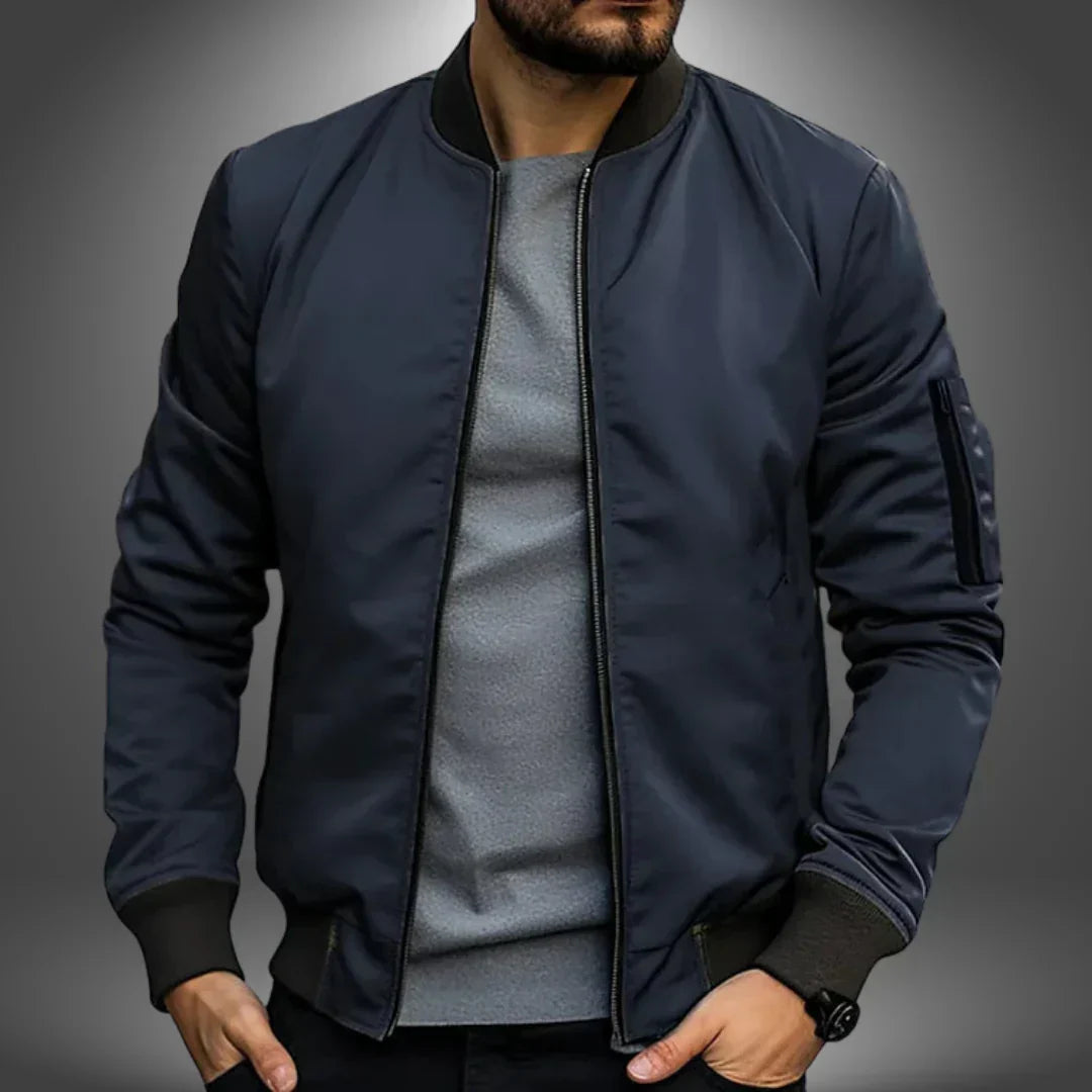 Men's Lightweight Casual Bomber Jacket - Stylish Windbreaker for Everyday Wear