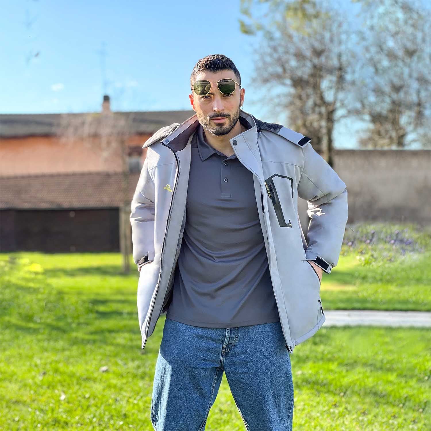 Men's Water-Repellent Winter Ski Jacket with Fleece Lining - Insulated, Breathable, and Stylish Outerwear for Cold Weather Adventures