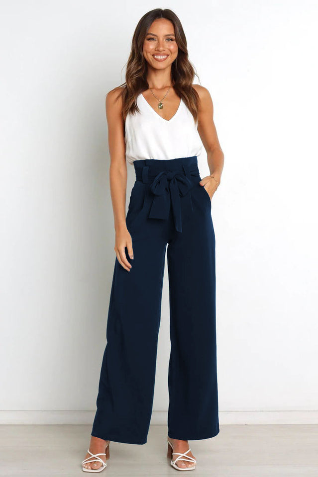 High Waist Straight Leg Pants