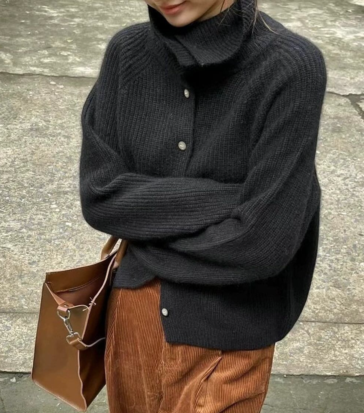 Wool Cashmere Blend Turtleneck Sweater