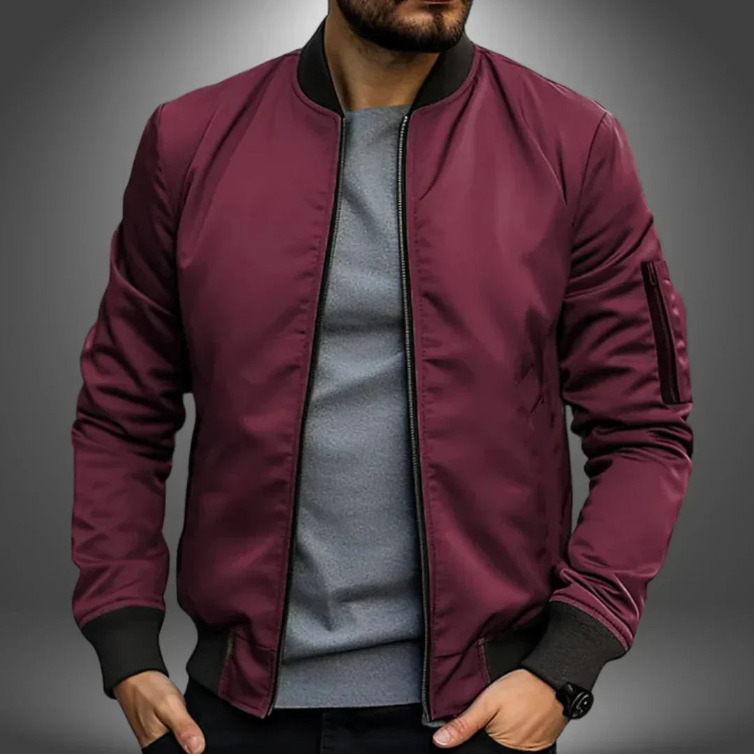 Men's Lightweight Casual Bomber Jacket - Stylish Windbreaker for Everyday Wear