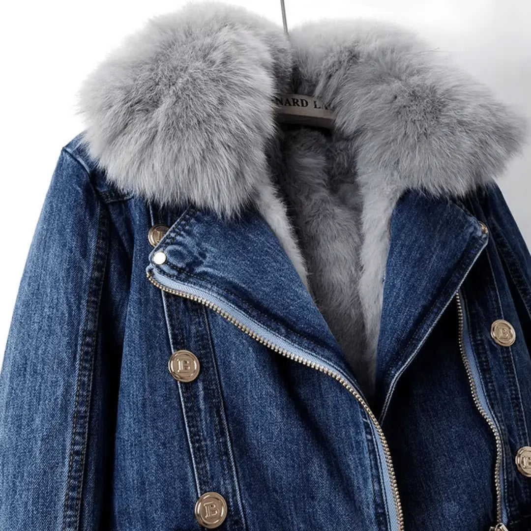 Fur Lined Denim Jacket