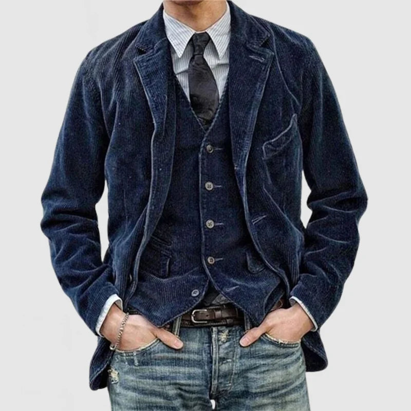 Lancaster Corduroy Blazer with Matching Waistcoat