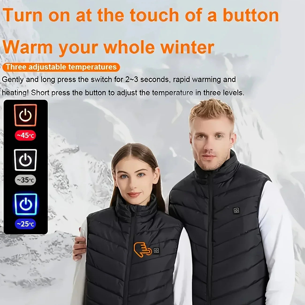 11-Zone USB Heated Vest | Electric Body Warmer Jacket for Ultimate Comfort & Warmth