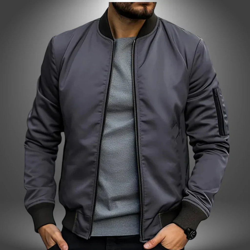 Men's Lightweight Casual Bomber Jacket - Stylish Windbreaker for Everyday Wear