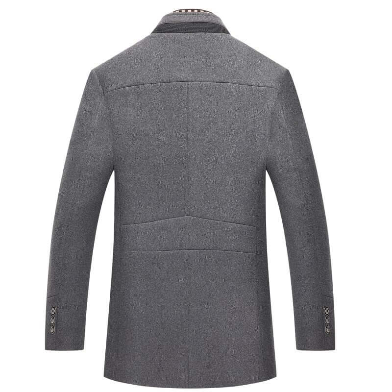Men's Slim Fit Wool Winter Coat - Stylish & Warm Outerwear for Cold Weather