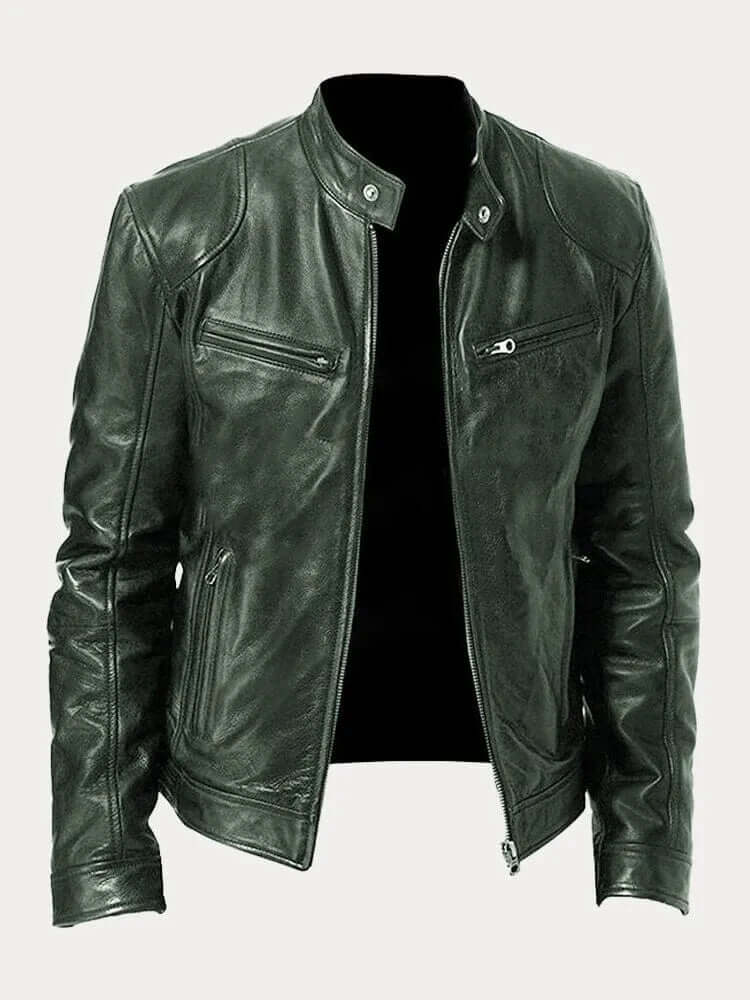 Men's Classic Leather Jacket - Stylish & Durable Outerwear for All Seasons