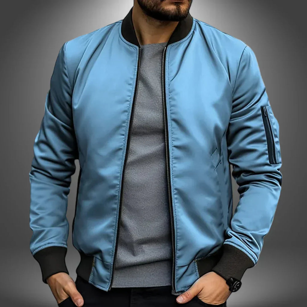 Men's Lightweight Casual Bomber Jacket - Stylish Windbreaker for Everyday Wear