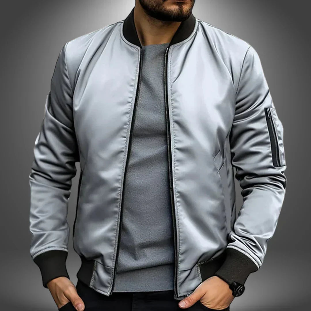 Men's Lightweight Casual Bomber Jacket - Stylish Windbreaker for Everyday Wear