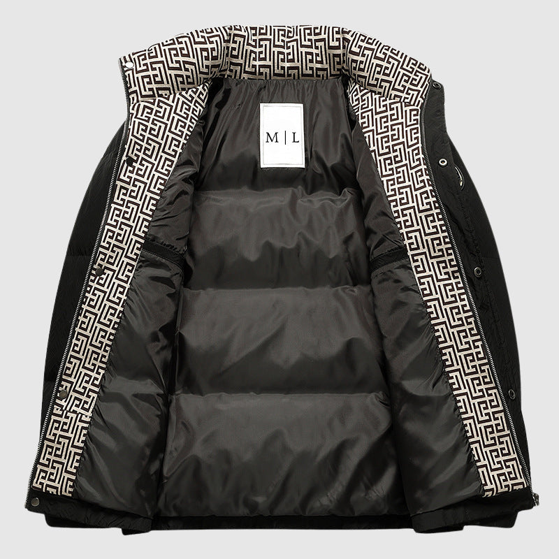 Alessandro Veneti Men's Arctic Down Jacket - Lightweight, Warm & Stylish Winter Coat