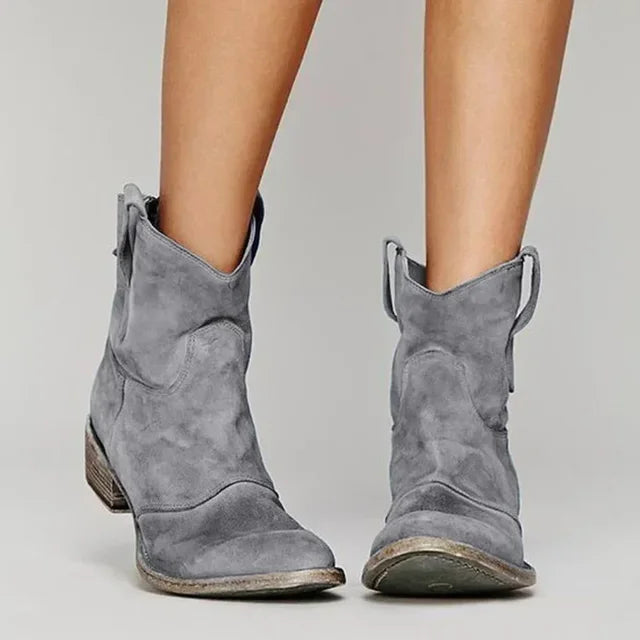Cowboy Ankle Boots Leather Blend