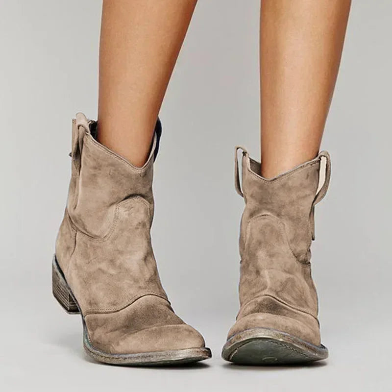 Cowboy Ankle Boots Leather Blend