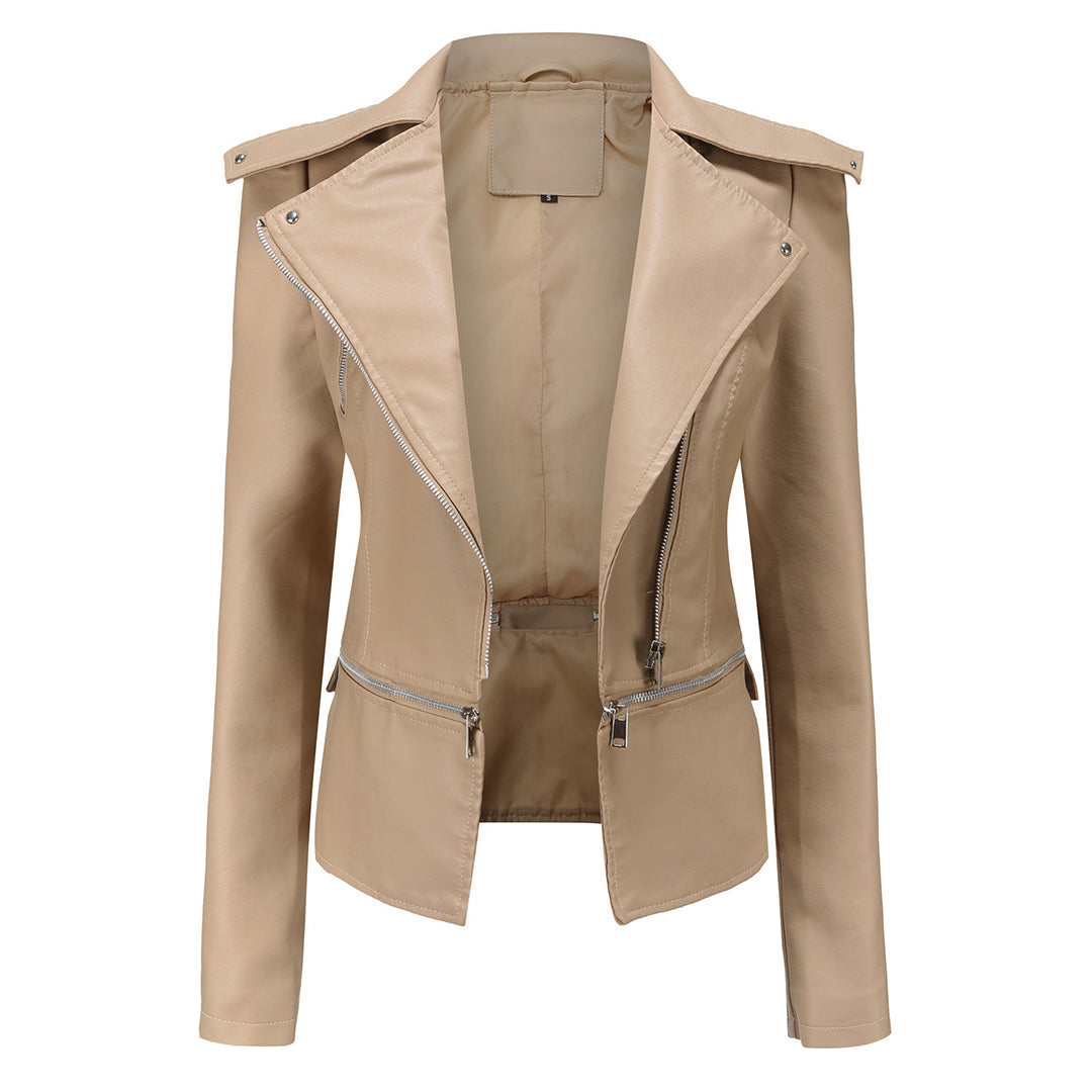 Chic Women's Genuine Leather Jacket - Trendy & Stylish Outerwear for Every Occasion