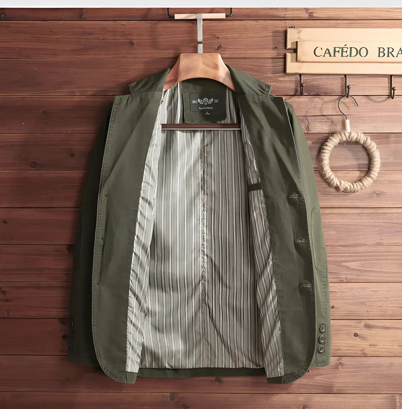 Lightweight Olive Green Men's Casual Blazer - Stylish Spring Jacket for Versatile Outfits