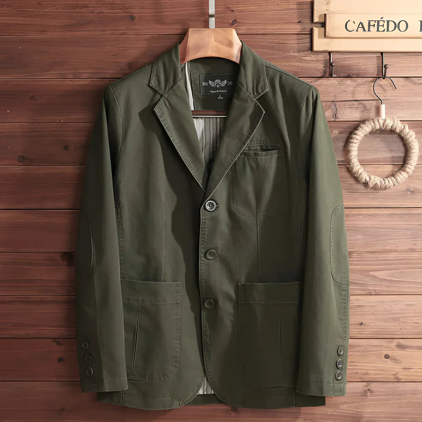 Lightweight Olive Green Men's Casual Blazer - Stylish Spring Jacket for Versatile Outfits